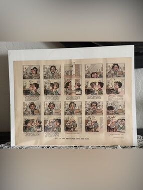 Vintage Puck Comic Print “Out of the Frying Pan Into the Fire”